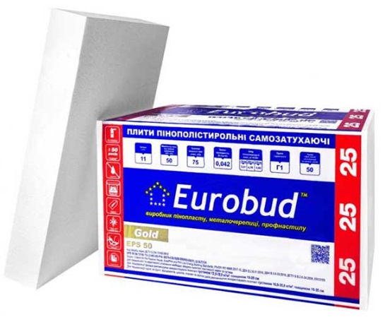 Пінопласт 25 Eurobud EPS-50 Gold 50 мм